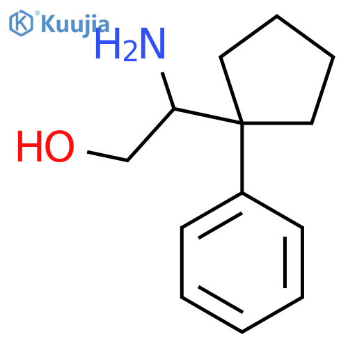 2-amino-2-(1-phenylcyclopentyl)ethan-1-ol structure