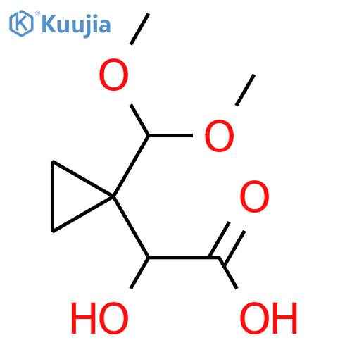 2-1-(dimethoxymethyl)cyclopropyl-2-hydroxyacetic acid structure