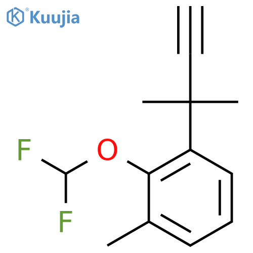 2-(difluoromethoxy)-1-methyl-3-(2-methylbut-3-yn-2-yl)benzene structure