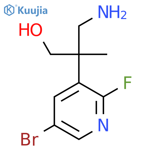 3-amino-2-(5-bromo-2-fluoropyridin-3-yl)-2-methylpropan-1-ol structure