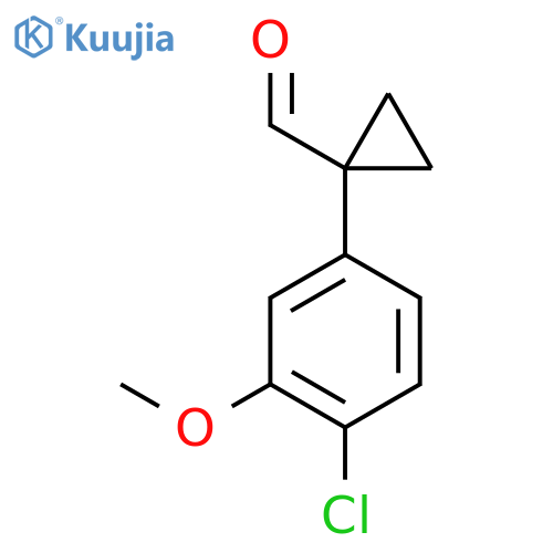 1-(4-chloro-3-methoxyphenyl)cyclopropane-1-carbaldehyde structure