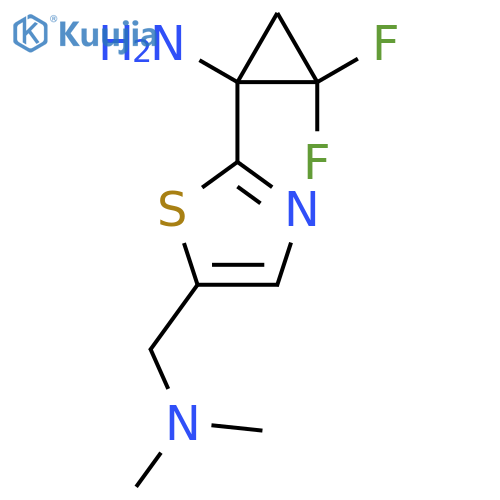 1-{5-(dimethylamino)methyl-1,3-thiazol-2-yl}-2,2-difluorocyclopropan-1-amine structure