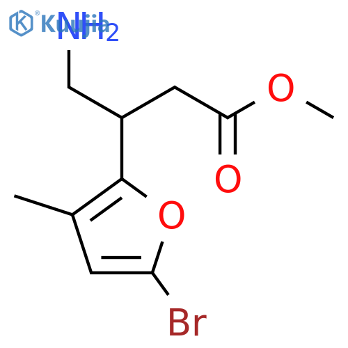 methyl 4-amino-3-(5-bromo-3-methylfuran-2-yl)butanoate structure