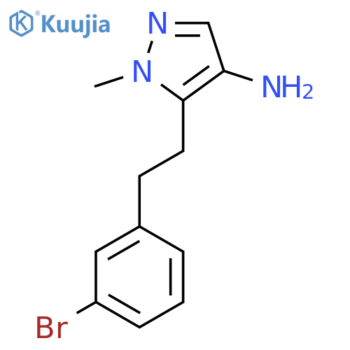 5-2-(3-bromophenyl)ethyl-1-methyl-1H-pyrazol-4-amine structure