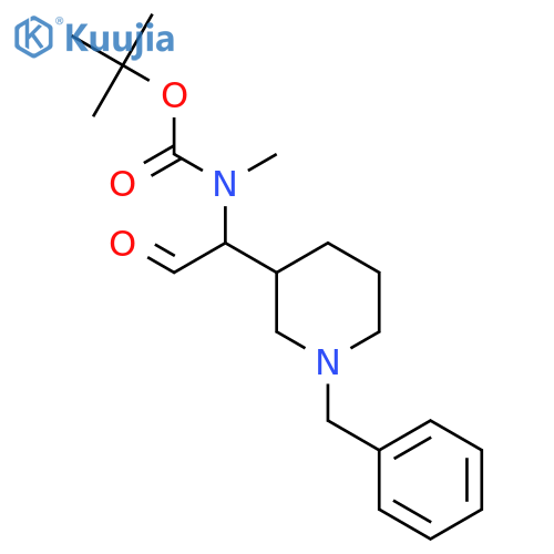 tert-butyl N-1-(1-benzylpiperidin-3-yl)-2-oxoethyl-N-methylcarbamate structure