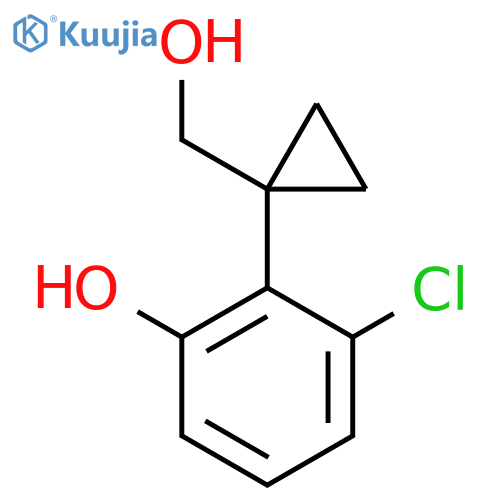 3-chloro-2-1-(hydroxymethyl)cyclopropylphenol structure