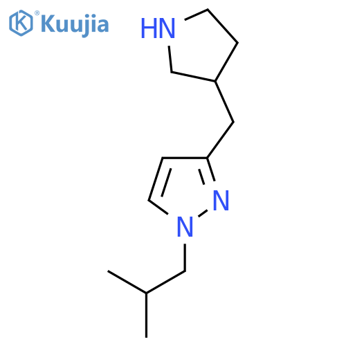 1-(2-methylpropyl)-3-(pyrrolidin-3-yl)methyl-1H-pyrazole structure