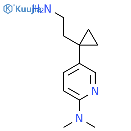 5-1-(2-aminoethyl)cyclopropyl-N,N-dimethylpyridin-2-amine structure