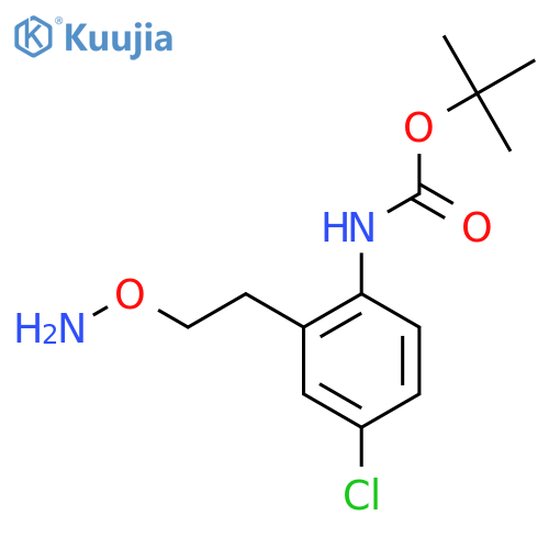 tert-butyl N-{2-2-(aminooxy)ethyl-4-chlorophenyl}carbamate structure