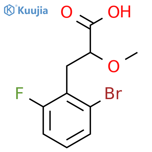3-(2-bromo-6-fluorophenyl)-2-methoxypropanoic acid structure