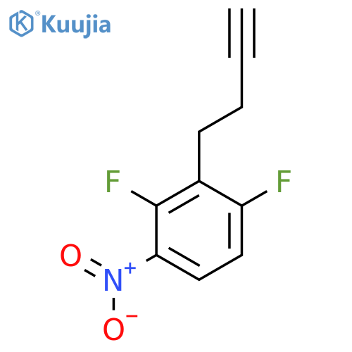 2-(but-3-yn-1-yl)-1,3-difluoro-4-nitrobenzene structure