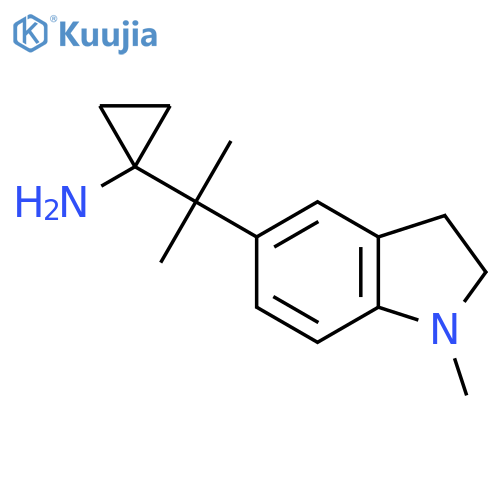 1-2-(1-methyl-2,3-dihydro-1H-indol-5-yl)propan-2-ylcyclopropan-1-amine structure