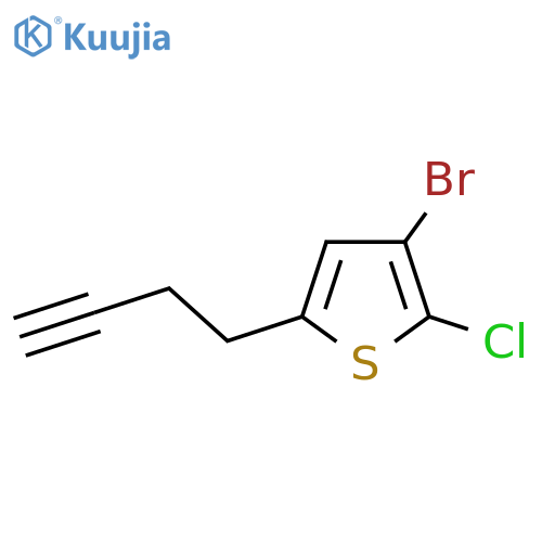 3-bromo-5-(but-3-yn-1-yl)-2-chlorothiophene structure