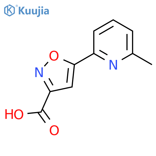 5-(6-methylpyridin-2-yl)-1,2-oxazole-3-carboxylic acid structure