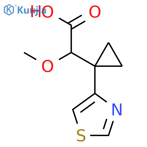 2-methoxy-2-1-(1,3-thiazol-4-yl)cyclopropylacetic acid structure