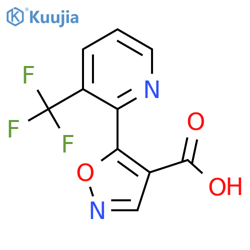 5-3-(trifluoromethyl)pyridin-2-yl-1,2-oxazole-4-carboxylic acid structure