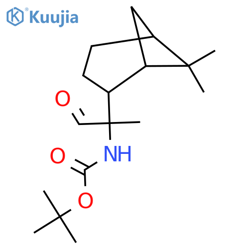 tert-butyl N-(2-{6,6-dimethylbicyclo3.1.1heptan-2-yl}-1-oxopropan-2-yl)carbamate structure