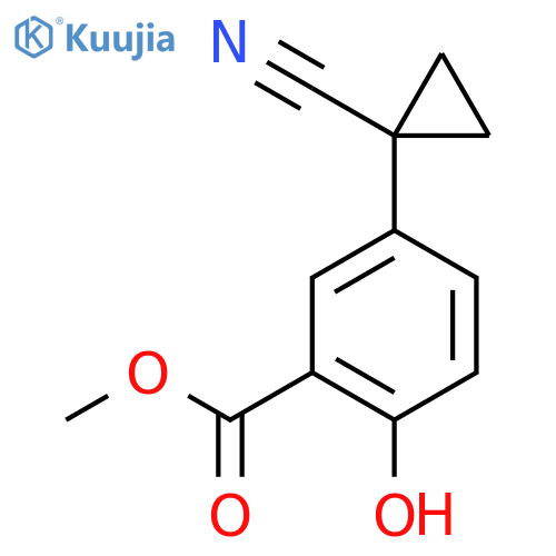 methyl 5-(1-cyanocyclopropyl)-2-hydroxybenzoate structure