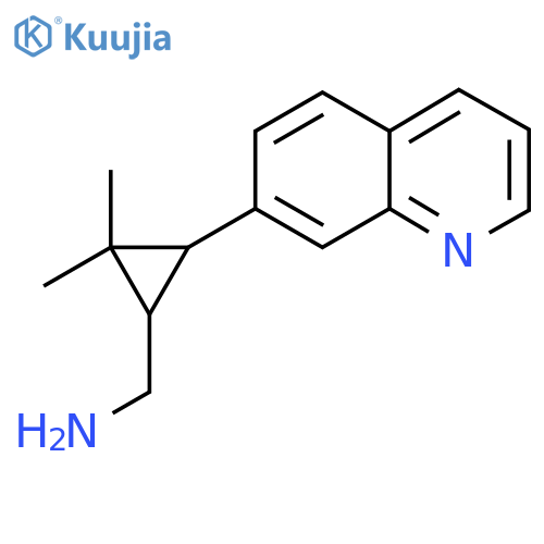 2,2-dimethyl-3-(quinolin-7-yl)cyclopropylmethanamine structure