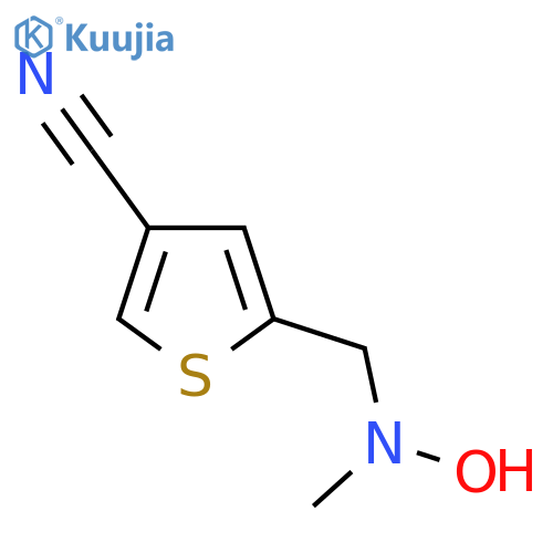 5-{hydroxy(methyl)aminomethyl}thiophene-3-carbonitrile structure
