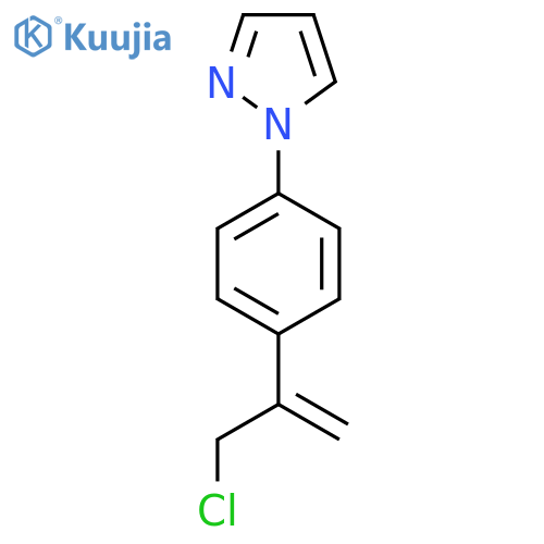 1-4-(3-chloroprop-1-en-2-yl)phenyl-1H-pyrazole structure
