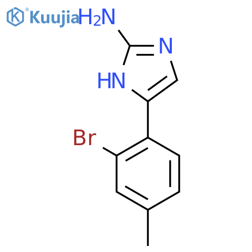 5-(2-bromo-4-methylphenyl)-1H-imidazol-2-amine structure
