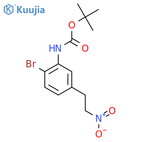 tert-butyl N-2-bromo-5-(2-nitroethyl)phenylcarbamate structure