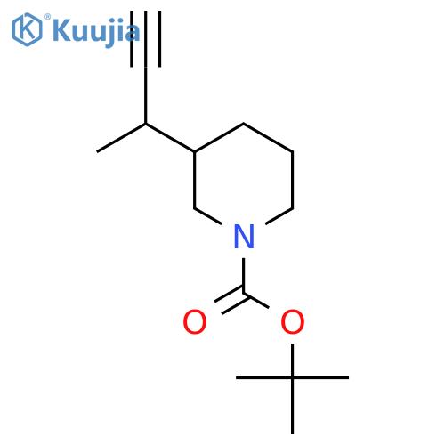 tert-butyl 3-(but-3-yn-2-yl)piperidine-1-carboxylate structure