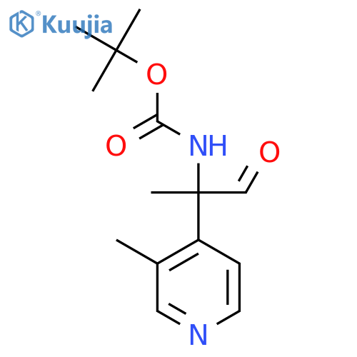 tert-butyl N-2-(3-methylpyridin-4-yl)-1-oxopropan-2-ylcarbamate structure