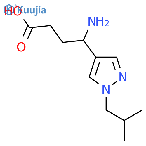 4-amino-4-1-(2-methylpropyl)-1H-pyrazol-4-ylbutanoic acid structure