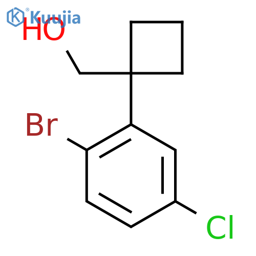 1-(2-bromo-5-chlorophenyl)cyclobutylmethanol structure