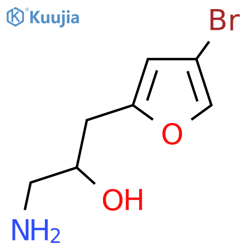 1-amino-3-(4-bromofuran-2-yl)propan-2-ol structure