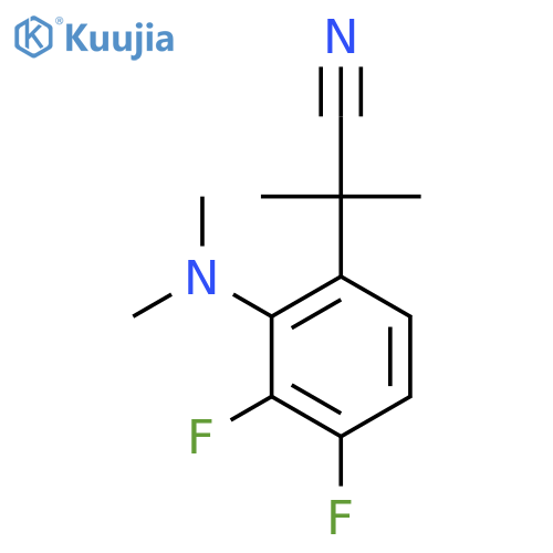 2-2-(dimethylamino)-3,4-difluorophenyl-2-methylpropanenitrile structure