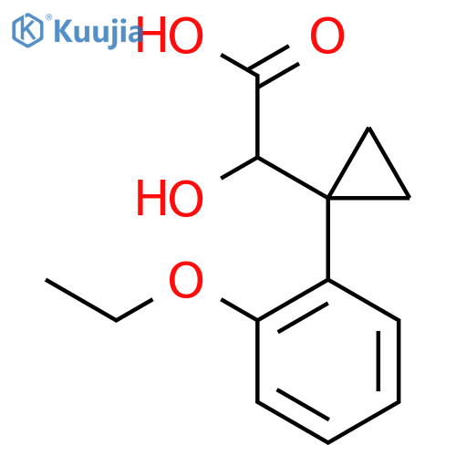 2-1-(2-ethoxyphenyl)cyclopropyl-2-hydroxyacetic acid structure