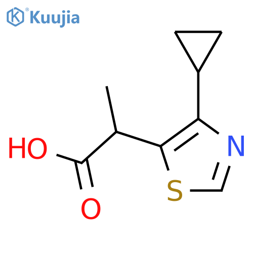 2-(4-cyclopropyl-1,3-thiazol-5-yl)propanoic acid structure