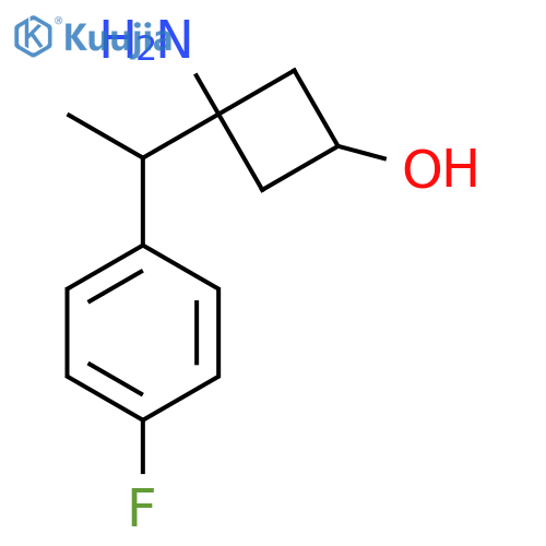 3-amino-3-1-(4-fluorophenyl)ethylcyclobutan-1-ol structure