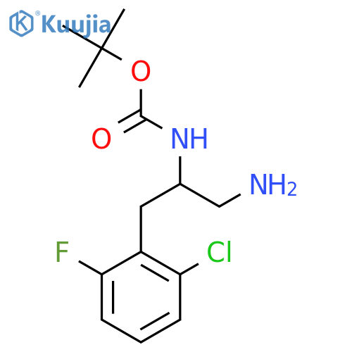tert-butyl N-1-amino-3-(2-chloro-6-fluorophenyl)propan-2-ylcarbamate structure
