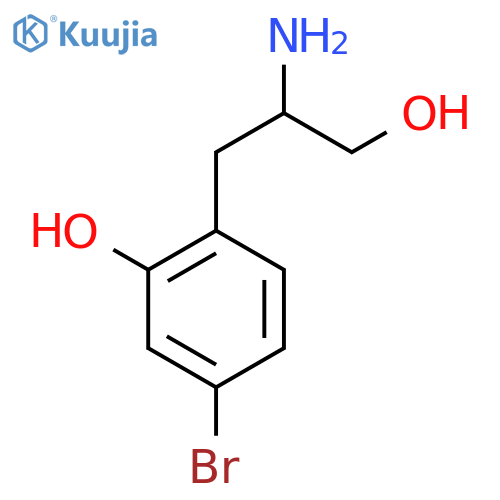 2-(2-amino-3-hydroxypropyl)-5-bromophenol structure