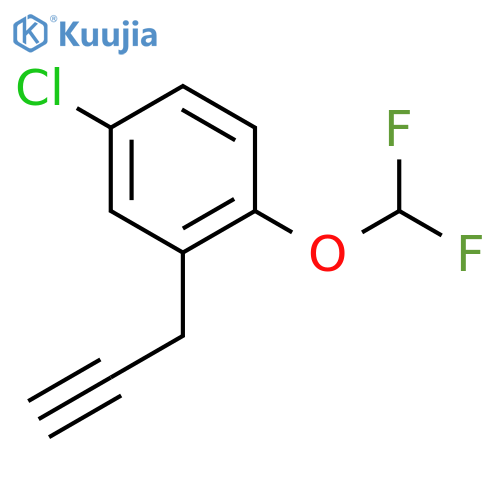 4-chloro-1-(difluoromethoxy)-2-(prop-2-yn-1-yl)benzene structure