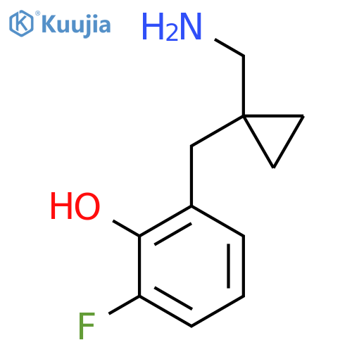 2-{1-(aminomethyl)cyclopropylmethyl}-6-fluorophenol structure