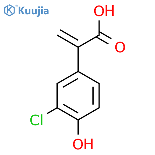 2-(3-chloro-4-hydroxyphenyl)prop-2-enoic acid structure