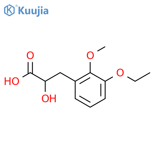 3-(3-ethoxy-2-methoxyphenyl)-2-hydroxypropanoic acid structure