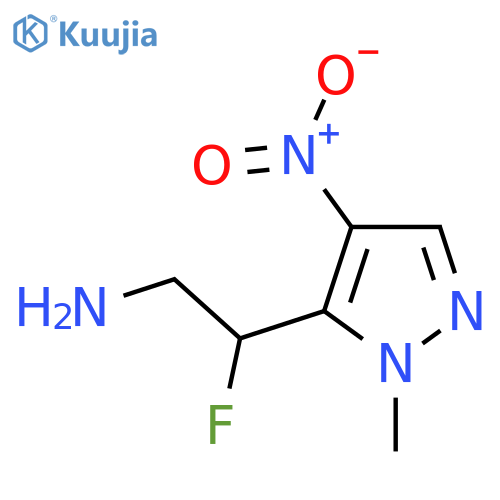 2-fluoro-2-(1-methyl-4-nitro-1H-pyrazol-5-yl)ethan-1-amine structure