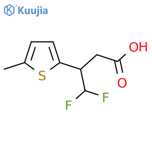 4,4-difluoro-3-(5-methylthiophen-2-yl)butanoic acid structure