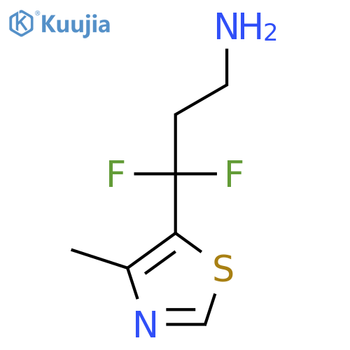 3,3-difluoro-3-(4-methyl-1,3-thiazol-5-yl)propan-1-amine structure