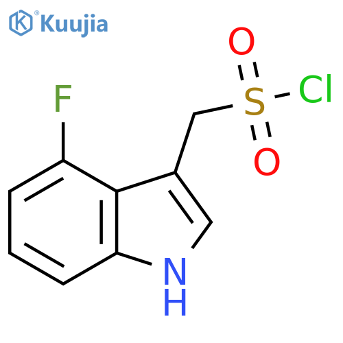 (4-fluoro-1H-indol-3-yl)methanesulfonyl chloride structure