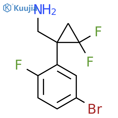 1-(5-bromo-2-fluorophenyl)-2,2-difluorocyclopropylmethanamine structure