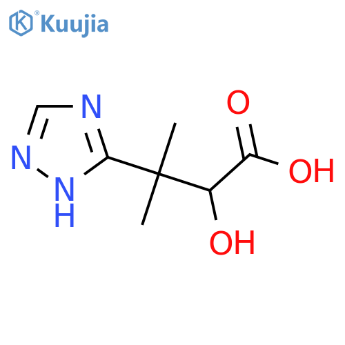 2-hydroxy-3-methyl-3-(1H-1,2,4-triazol-3-yl)butanoic acid structure