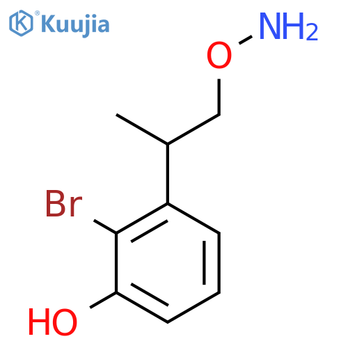 3-1-(aminooxy)propan-2-yl-2-bromophenol structure