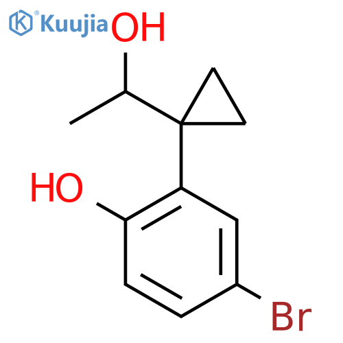 4-bromo-2-1-(1-hydroxyethyl)cyclopropylphenol structure